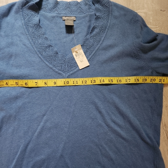 NWT Ann Taylor Blue Long Sleeve Sweater Size XL - Picture 3 of 7